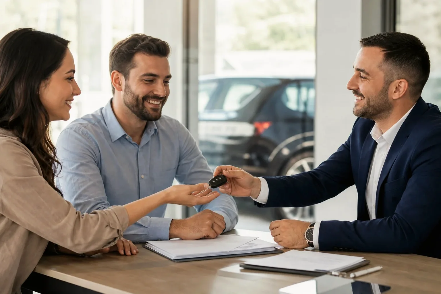 Profissional orientando sobre transferência de veículo em Teófilo Otoni.